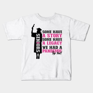 Pandemic Graduation | Black And Purple Text Funny Graduation Kids T-Shirt